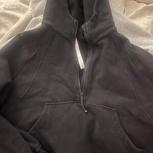 Black Lululemon Half-Zip Scuba Hoodie